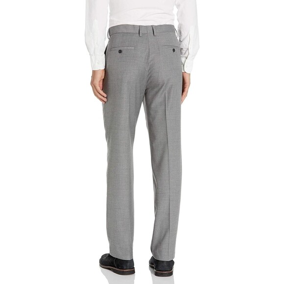 J.M. Haggar Men's Classic Fit Flat Front Dress Pant 32W 32L B570 gray New - Picture 2 of 2